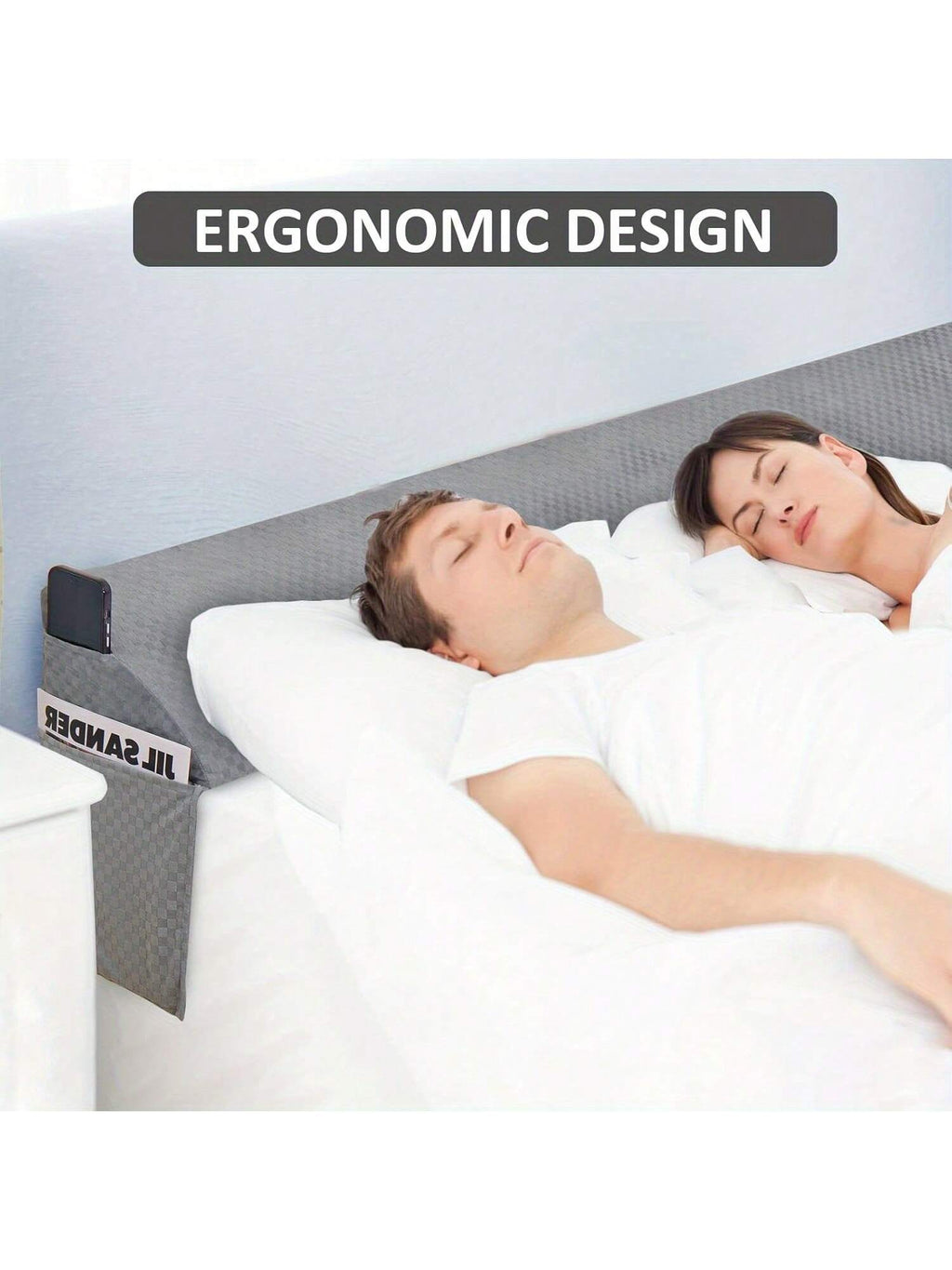 Wedge Pillow for Headboard - Bed Wedge Pillow Headboard, Bed Wedge Gap Filler, Pillow Wedge for Headboard Gap - Fill the Gap (0-8") between Headboard and Mattress