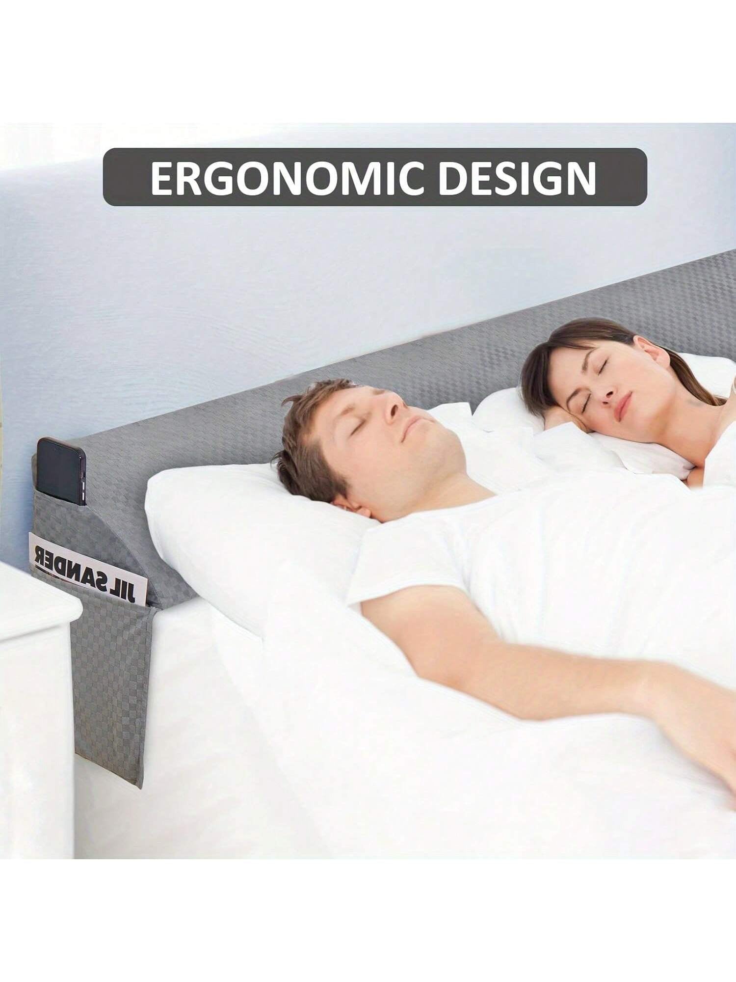 Wedge Pillow for Headboard - Bed Wedge Pillow Headboard, Bed Wedge Gap Filler, Pillow Wedge for Headboard Gap - Fill the Gap (0-8") between Headboard and Mattress